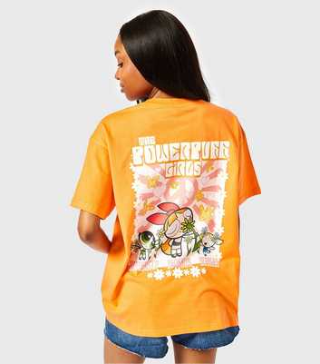SkinnyDip Bright Orange Cotton The Powerpuff Girls Print T-Shirt