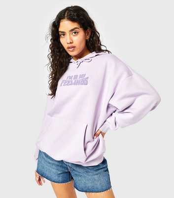 Skinnydip Lilac In My Feelings Oversized Hoodie 