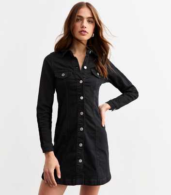 Western Denim Shirt Dress