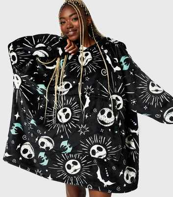 Skinnydip Black Disney NBC Jack Fleece Blanket Hoodie