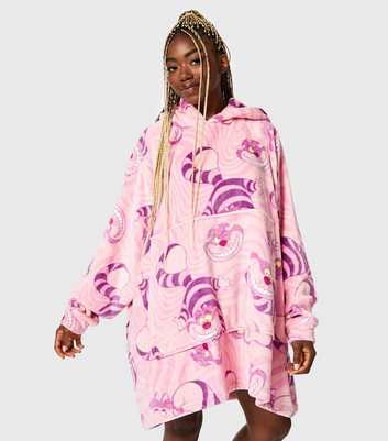 Skinnydip Pink Disney Cheshire Cat Fleece Blanket Hoodie