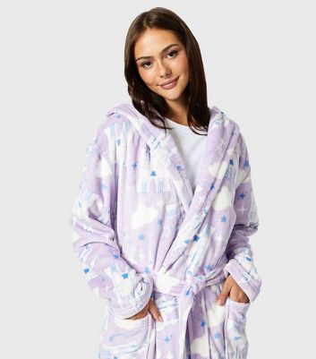 Skinnydip Lilac Disney Living Fantasy Dressing Gown New Look