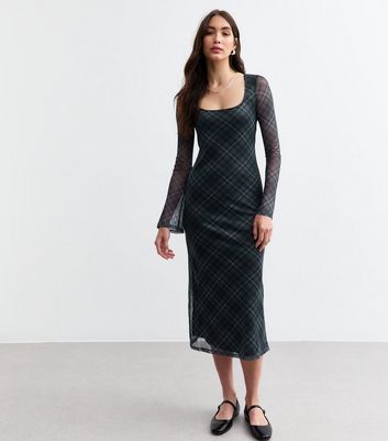 15066 Grey Check Dress