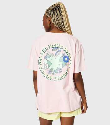 Skinnydip Pink Jersey World Doesn't Revolve Around You T-Shirt