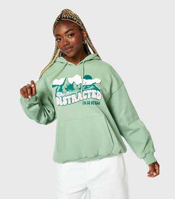 Skinnydip Green Distracted Jersey Hoodie