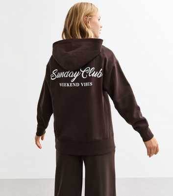 Girls Brown Sunday Club Hoodie