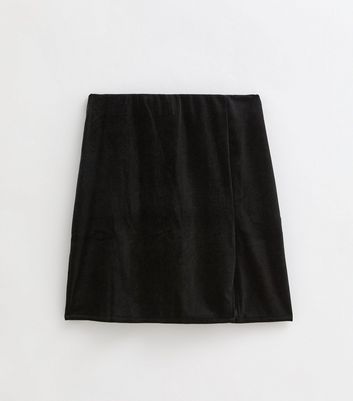 Oasis black velvet mini skirt best sale