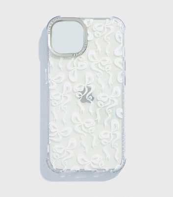 Skinnydip White Swirl Bow iPhone Case