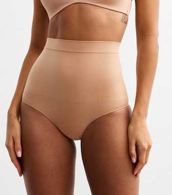 Tan Seamless Shaping High Waisted Brazilian Briefs