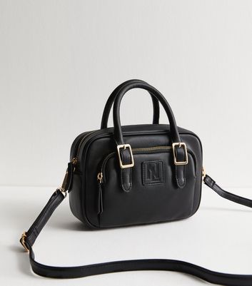 Black crossbody satchel online