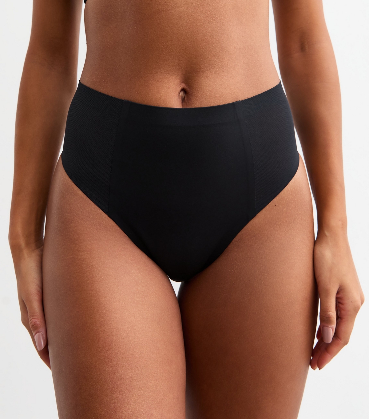 Women's Black High Waisted Shaping Brazilian Briefs New Look