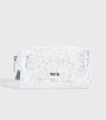 Skinnydip Bow Print Clear Make Up Bag