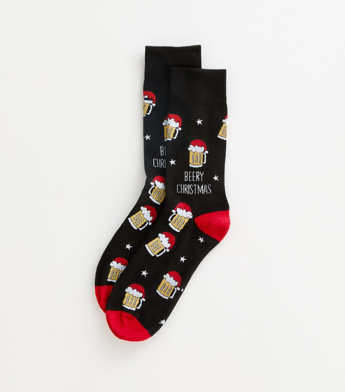 Men's Black Beery Christmas Socks New Look