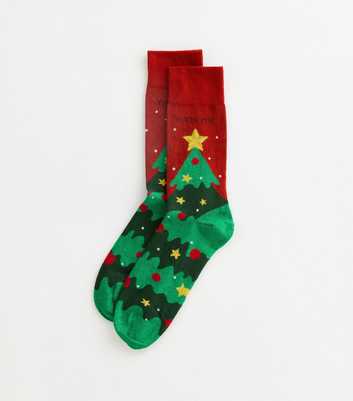 Red You're Pine Christmas Socks