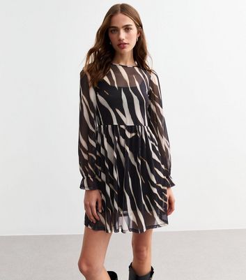 Moxidress Crewneck Tiger Print Floral Mini Tank Dress main image 0