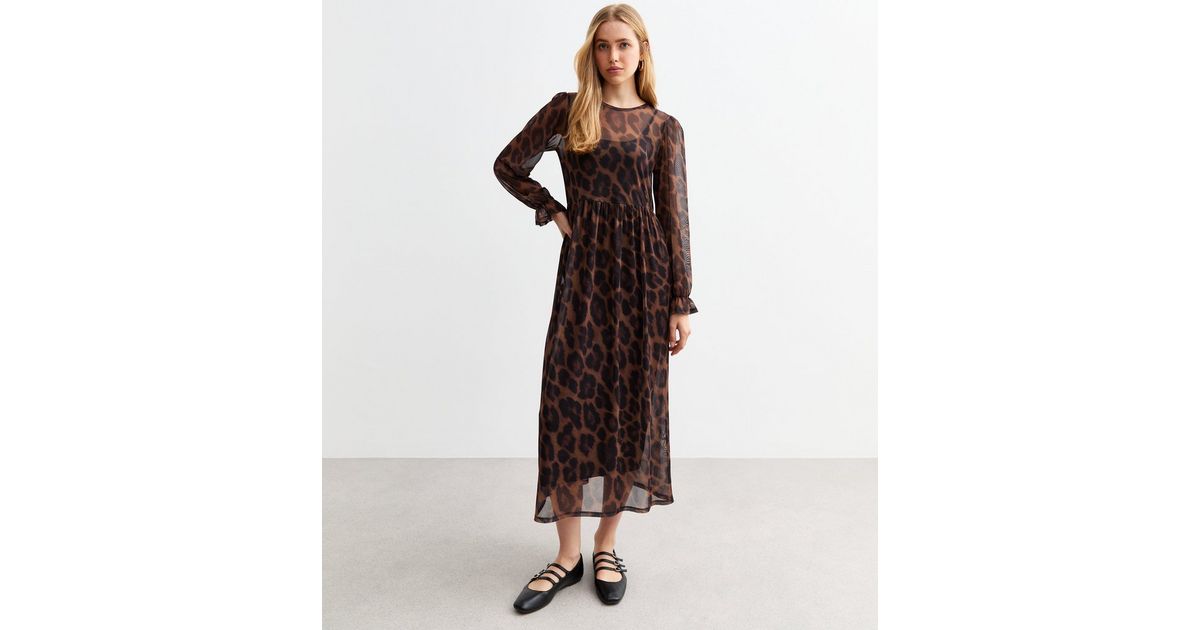new look leopard print midi dress Buy Sosandar Brown Leopard Print Twist Front Midi Dress from Next USA