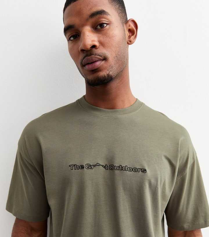 Brown Oversized Embroidered T-Shirt