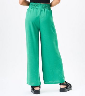 Gini London Green Wide Leg Trousers New Look