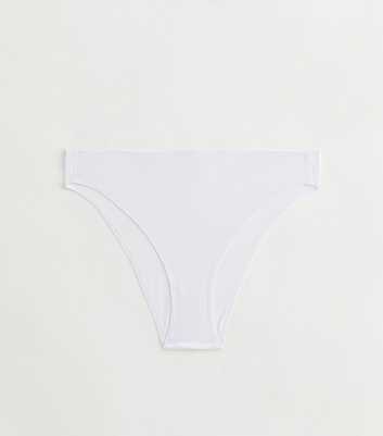 White Smooth High Waist High Leg Brazilian Briefs