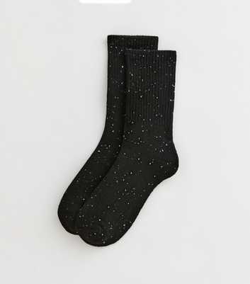 Black Flecked Tube Socks