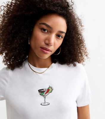 White Cotton Spicy Marg Print T-Shirt