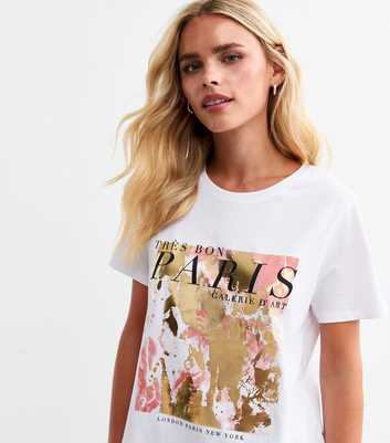 Petite Gold Foil Paris Graphic T-Shirt 