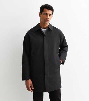 Jack & Jones Black Mac Coat 