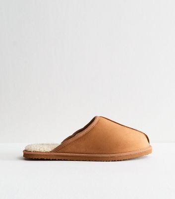 Jack Jones Tan Faux Suede Slippers New Look