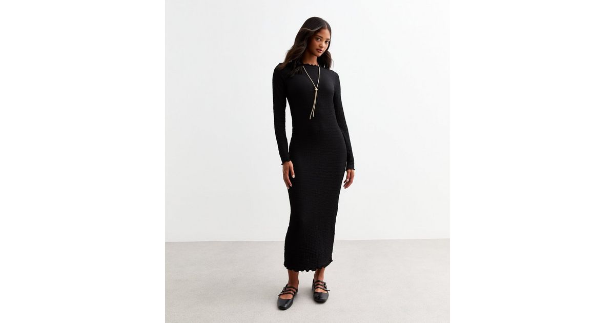 chinese dress ladies SEA Cornelia Print Long Sleeve Midi Dress in Black– Capsule Shop main image 1