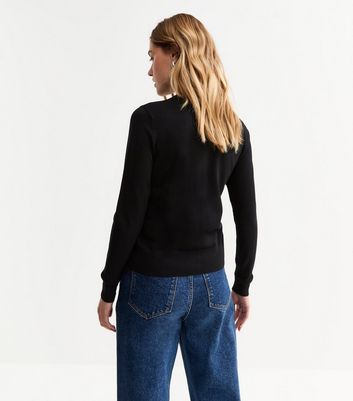 Hype-13 bi-color cardigan black