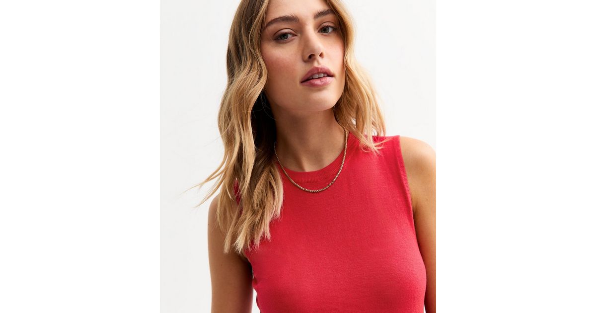 Novalyn Knitted Sleeveless Top(Red)
