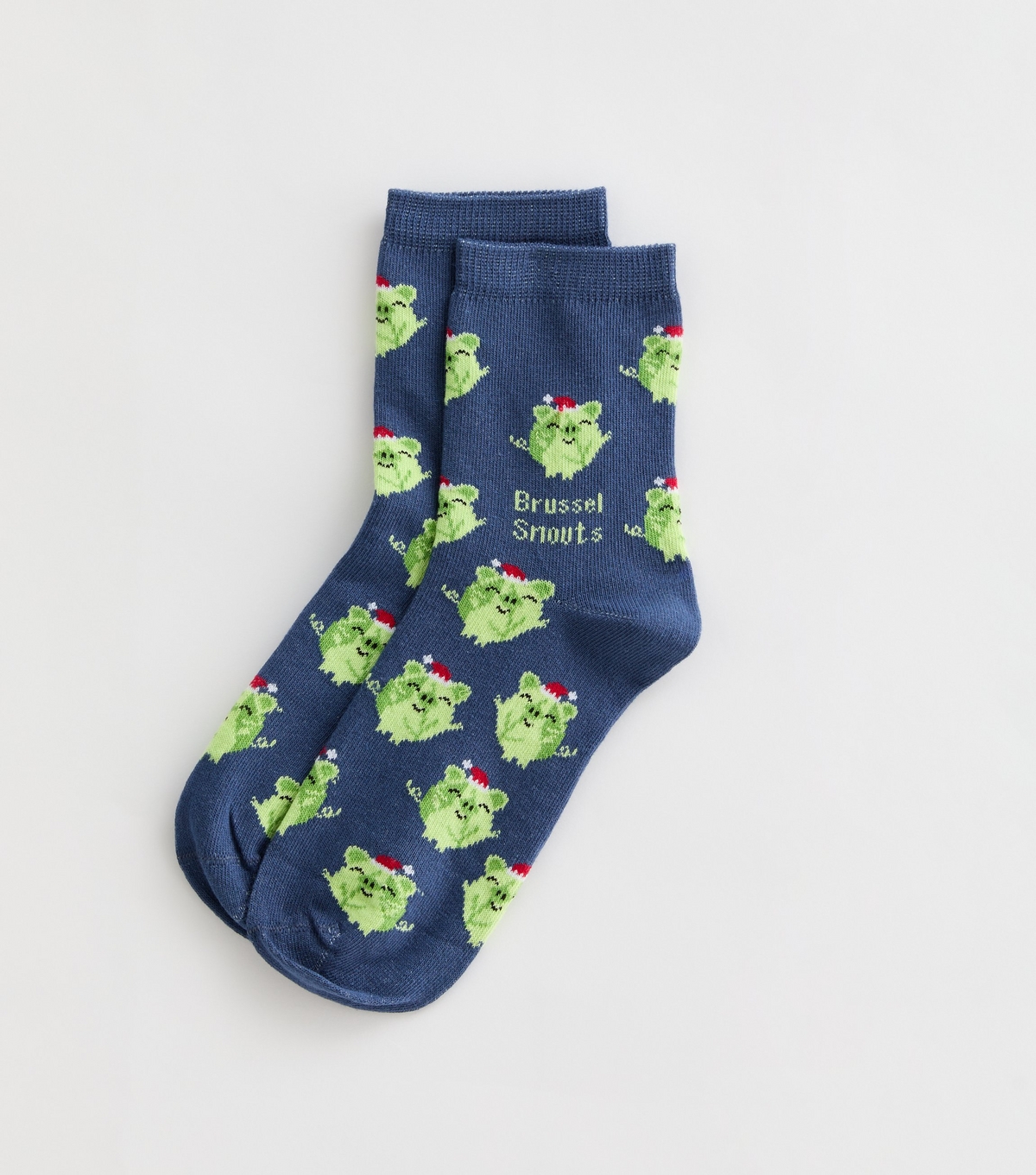 Navy Christmas Brussel Snouts Socks New Look