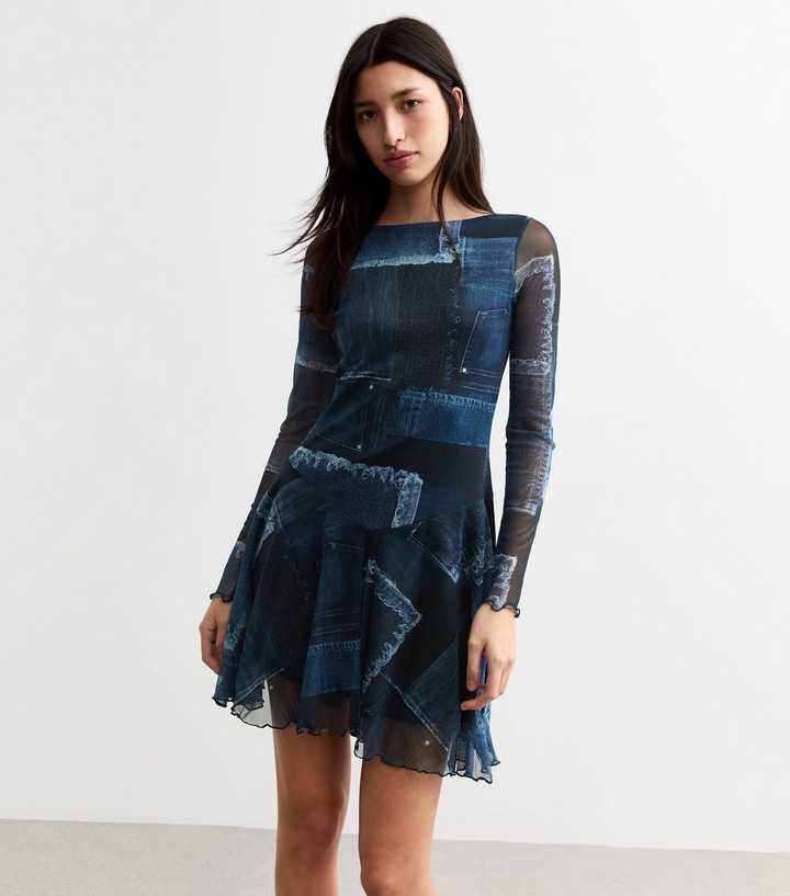 sachin and babi light blue dress MARQUES' ALMEIDA Panelled belted denim mini dress main image 1