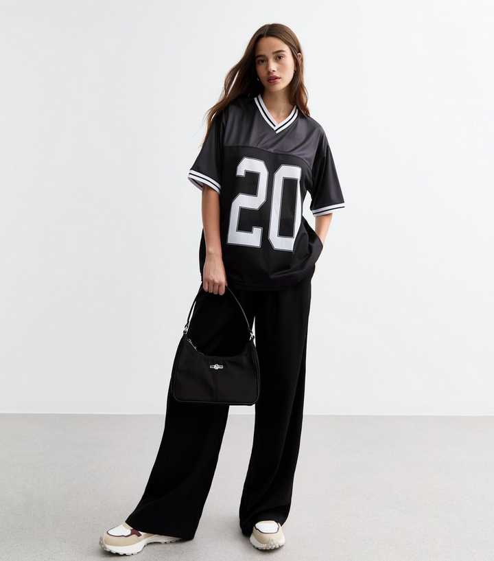 Black Airtex American Football T-Shirt