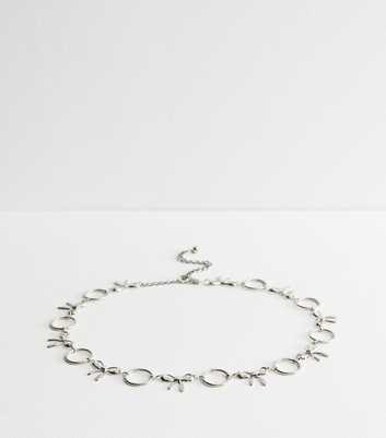 Silver Bow Link Chain Belt