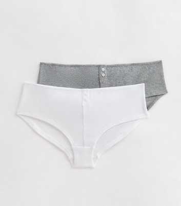 Girls Pack of 2 Ribbed Briefs