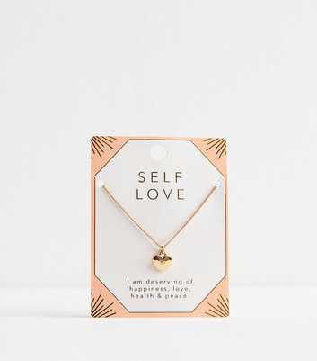 Gold Tone Self Love Necklace