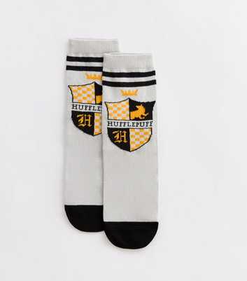 Grey Harry Potter Hufflepuff Socks