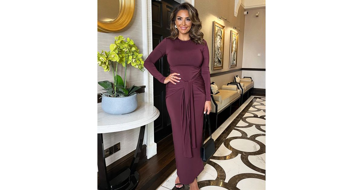 AX Paris Plum Long Sleeve Midi Dress | New Look