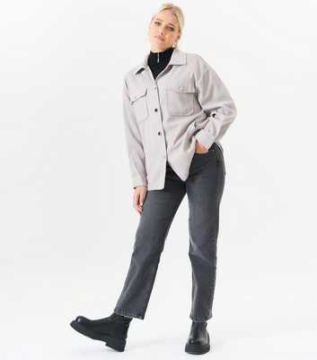 Gini London Grey Oversized Shacket