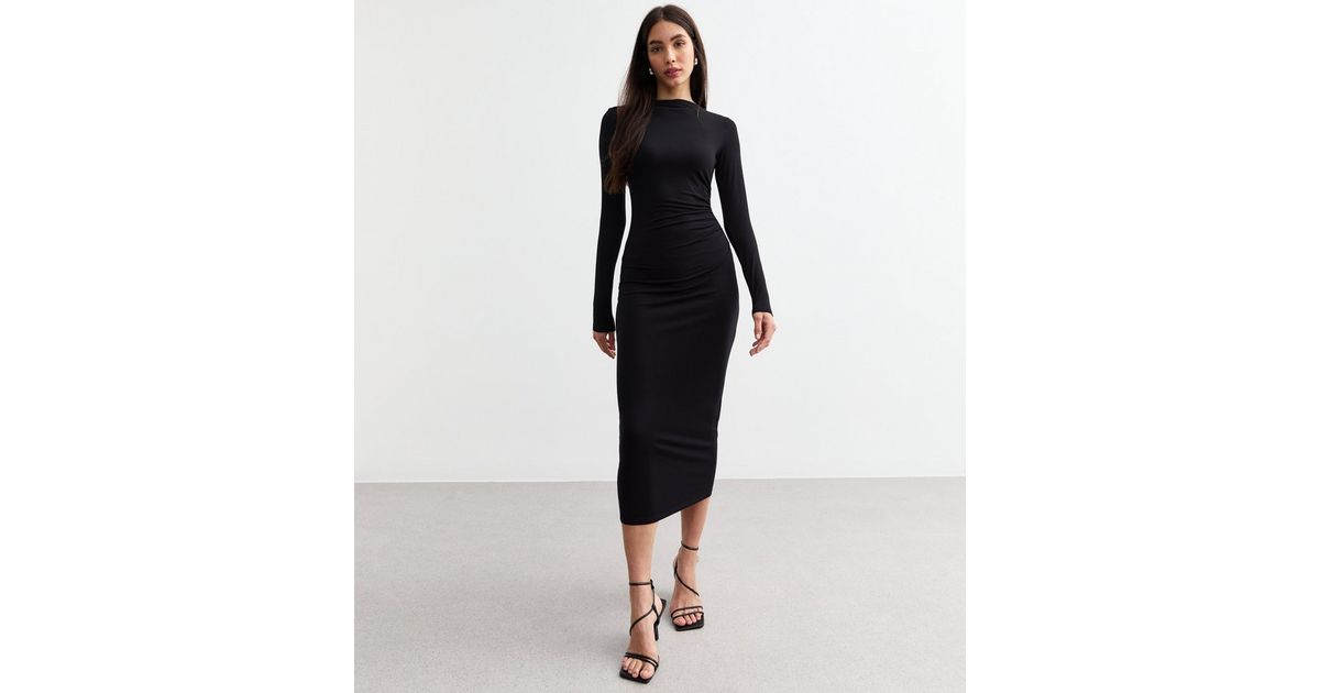 casual wedding dresses Nmoder Pleated Maxi for Women Long Dress with Pockets march-launch-2026 Plus Black Floral Mesh SIZE:XS / 2