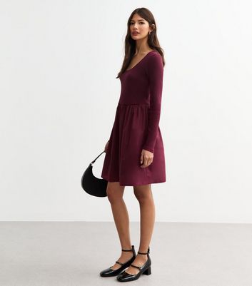 Maroon fashion dress and heels