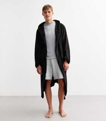 Black Relaxed Dressing Gown 