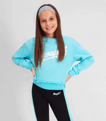 Girls Pineapple Turquoise Pineapple Logo Sweatshirt