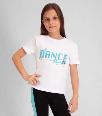 Girls Pineapple White Dance Slogan T-Shirt