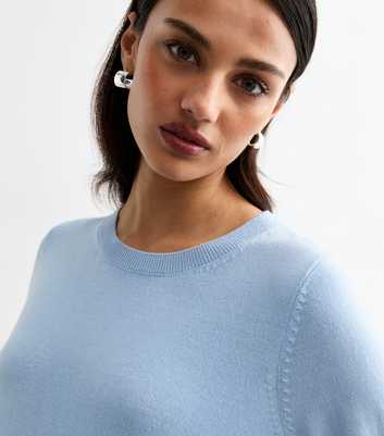 Light Blue Long Sleeve Crew Neck Jumper