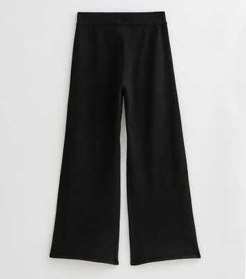 Maternity Black Knitted Wide Leg Trousers