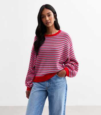 Sunshine Soul Red Striped Jumper