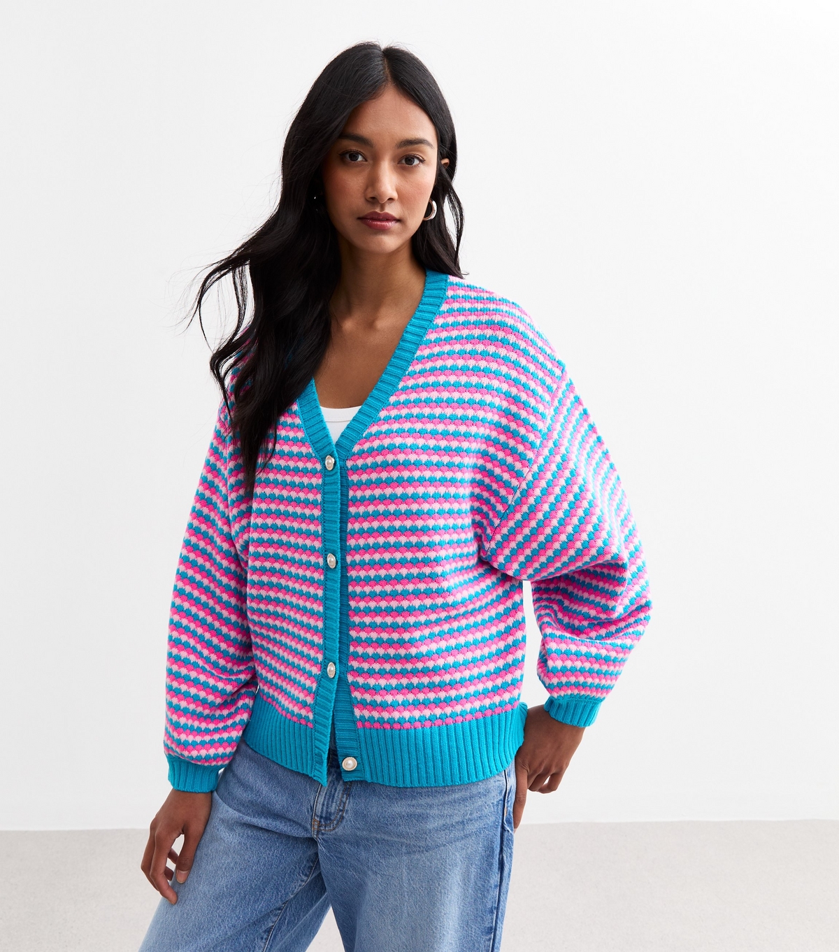 Women's Purple Striped Cardigan Sunshine Soul New Look