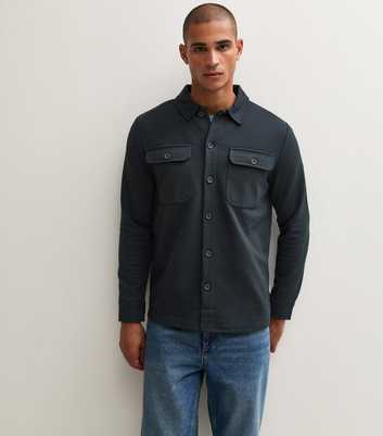 Only & Sons Navy Jersey Overshirt